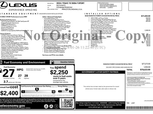 Used 2024 Lexus TX 500h AWD w/ Technology Package image 56