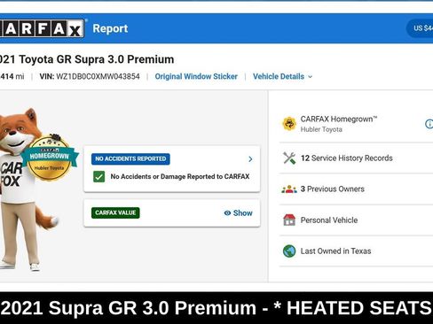 Used 2021 Toyota Supra Premium w/ Driver Assist Package RWD image 9