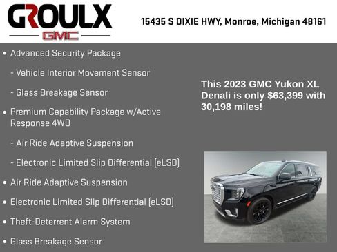Used 2023 GMC Yukon XL Denali w/ Denali Reserve Package AWD/4WD image 15