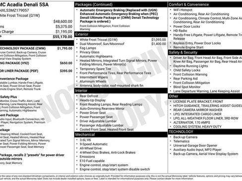 Certified 2021 GMC Acadia Denali w/ Denali Technology Package image 5