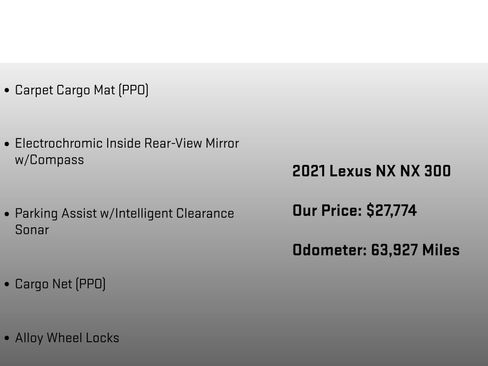 Used 2021 Lexus NX 300 AWD w/ Accessory Package 2 image 24