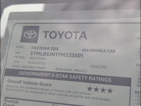 New 2026 Toyota Tacoma SR5 image 14