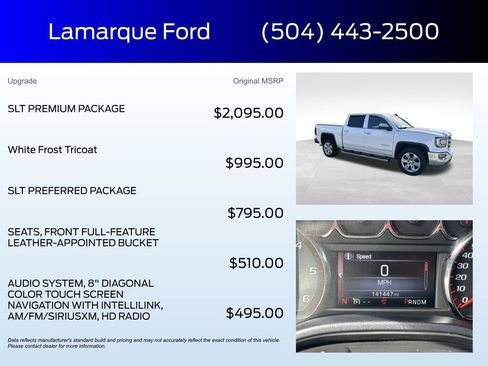 Used 2016 GMC Sierra 1500 SLT w/ SLT Premium Package image 2