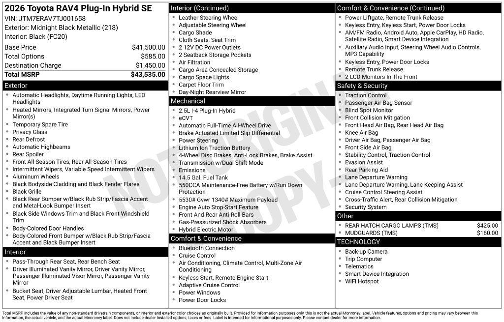 Used 2026 Toyota RAV4 SE AWD/4WD image 7
