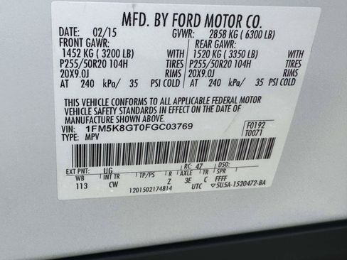 Used 2015 Ford Explorer Sport w/ Equipment Group 401A AWD/4WD image 30