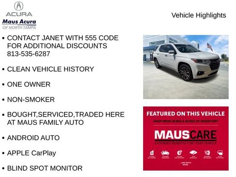 Used 2019 Chevrolet Traverse Premier w/ Driver Confidence II Package image 8