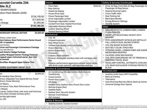 Used 2023 Chevrolet Corvette Z06 RWD image 5