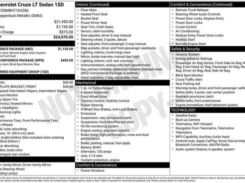 Used 2017 Chevrolet Cruze LT w/ Convenience Package FWD image 11