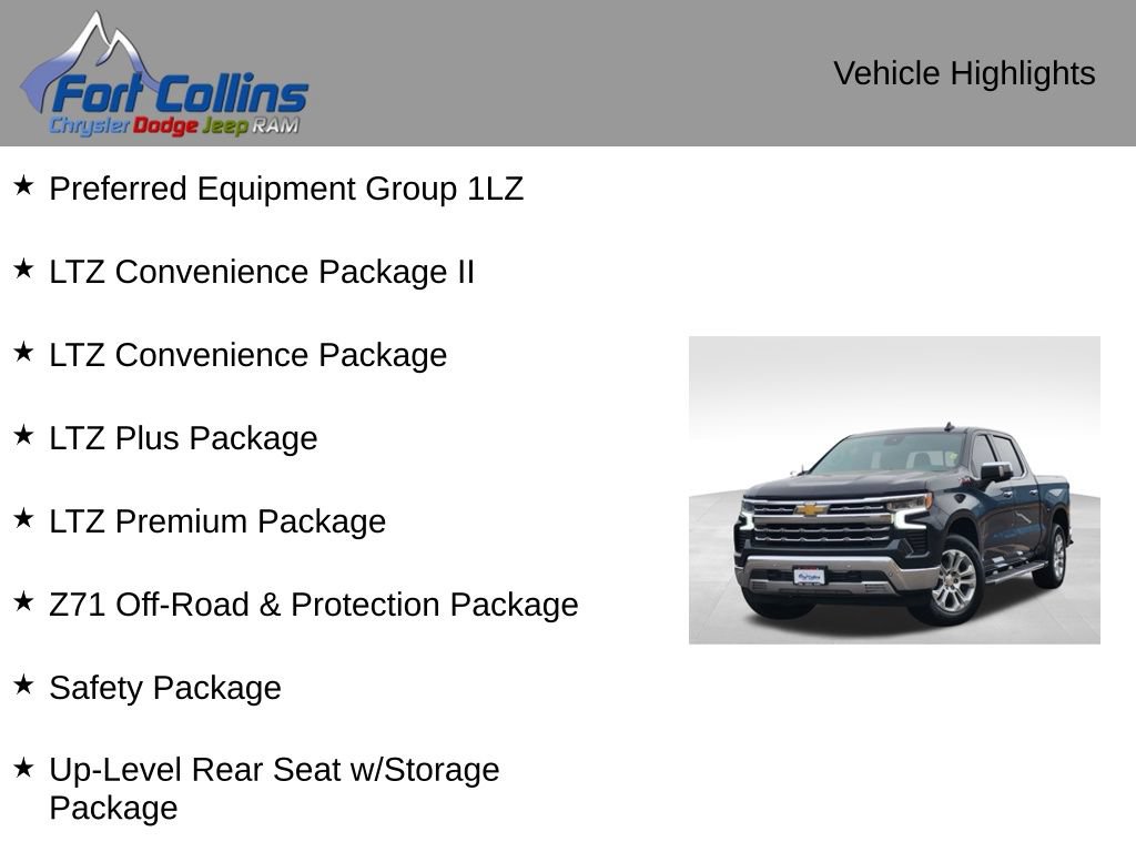 Used 2023 Chevrolet Silverado 1500 LTZ w/ LTZ Premium Package AWD/4WD image 4