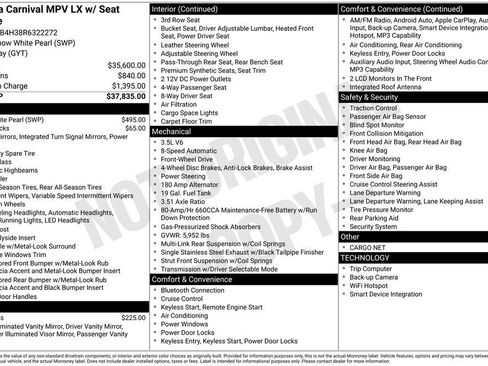Certified 2024 Kia Carnival LX FWD image 29