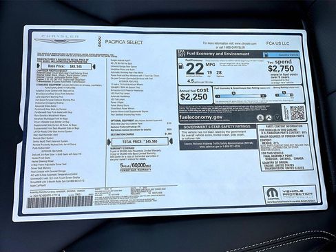 New 2026 Chrysler Pacifica Select image 14