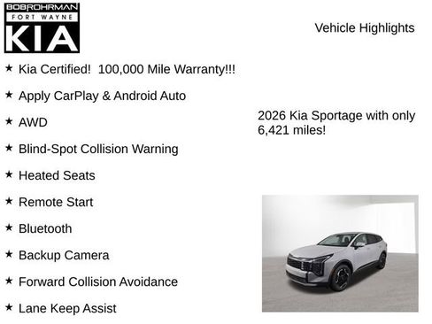 Certified 2026 Kia Sportage S image 7