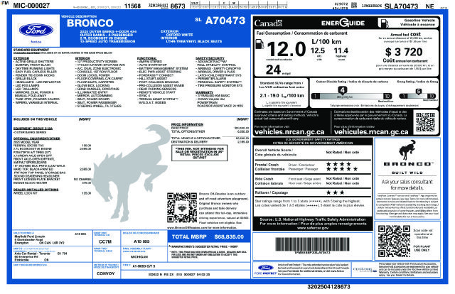 Used 2025 Ford Bronco Outer Banks AWD/4WD image 7