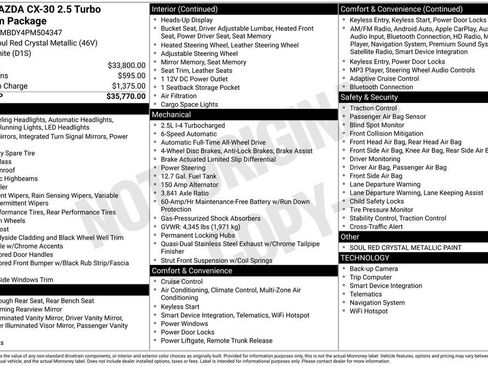 Certified 2023 MAZDA CX-30 2.5 Turbo w/ Premium Package image 32