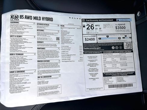 New 2026 Volvo XC60 B5 Ultra w/ Climate Package AWD/4WD image 36
