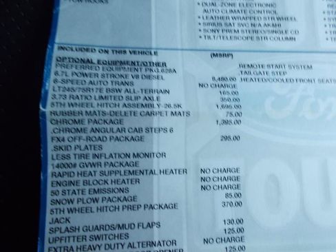 Used 2016 Ford F350 Lariat w/ Lariat Ultimate Package image 49