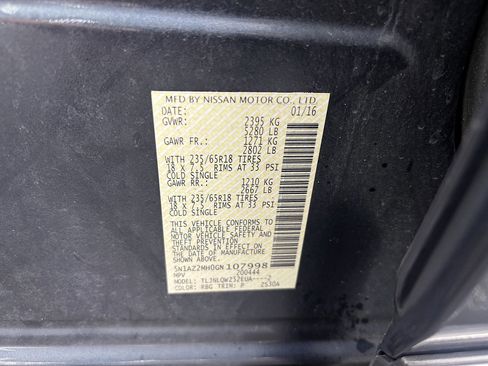 Used 2016 Nissan Murano SV w/ Cargo Package image 13