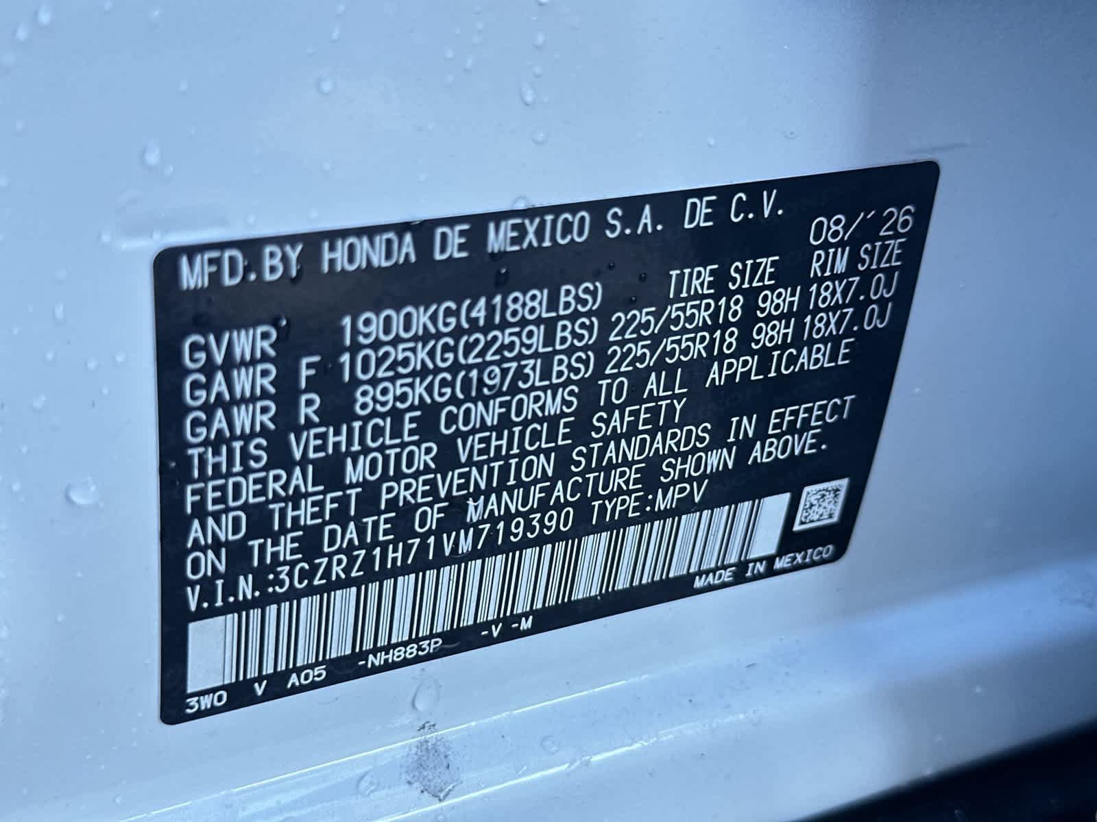 New 2027 Honda HR-V EX-L image 22
