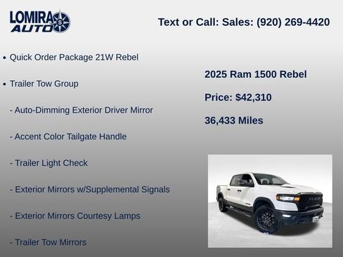 Used 2025 RAM 1500 Rebel AWD/4WD image 8