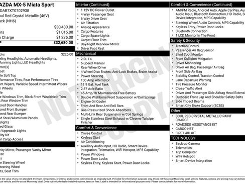 New 2026 MAZDA MX-5 Miata Sport RWD image 4