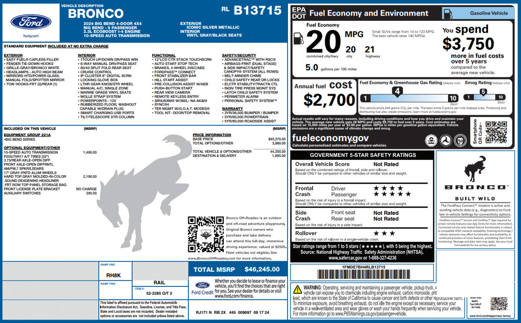 Used 2024 Ford Bronco Big Bend AWD/4WD image 33