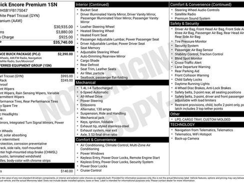 Used 2015 Buick Encore Premium w/ Experience Buick Package image 36