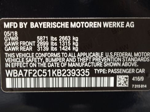 Used 2019 BMW 750i xDrive w/ M Sport Package AWD/4WD image 41