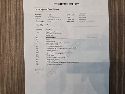 Certified 2021 Porsche Taycan 4 Cross Turismo image 28