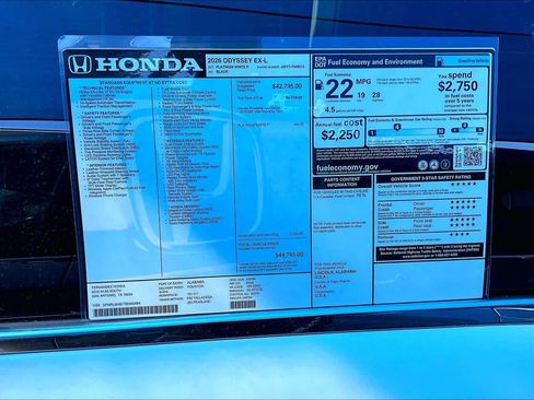 New 2026 Honda Odyssey EX-L image 21