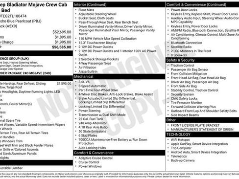 New 2026 Jeep Gladiator Mojave AWD/4WD image 34