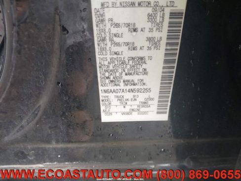 Used 2004 Nissan Titan LE w/ (Tow) Big Tow Pkg image 14