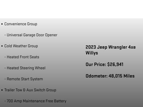 Used 2023 Jeep Wrangler Unlimited w/ Cold Weather Group AWD/4WD image 18