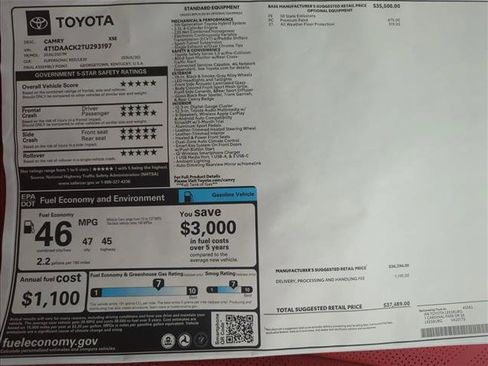 New 2026 Toyota Camry XSE FWD image 24