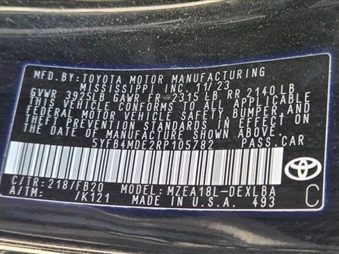 Certified 2024 Toyota Corolla LE FWD image 23