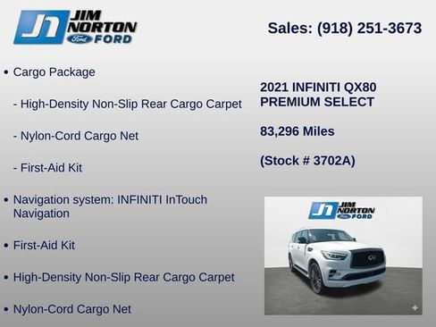 Used 2021 INFINITI QX80 Premium Select w/ Cargo Package RWD image 8