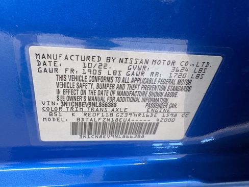 Used 2022 Nissan Versa SV w/ Trunk Package FWD image 30
