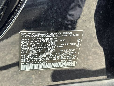 Used 2022 Volkswagen Atlas SE FWD image 35