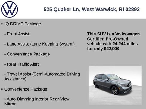 Certified 2023 Volkswagen Tiguan S w/ IQ.Drive Package image 13