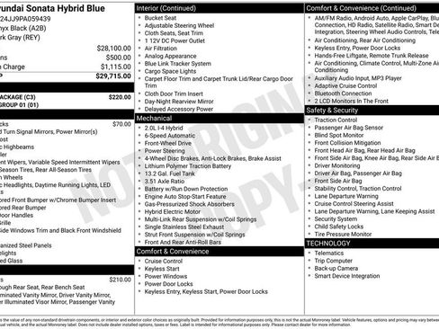 Used 2023 Hyundai Sonata Blue w/ Cargo Package image 3