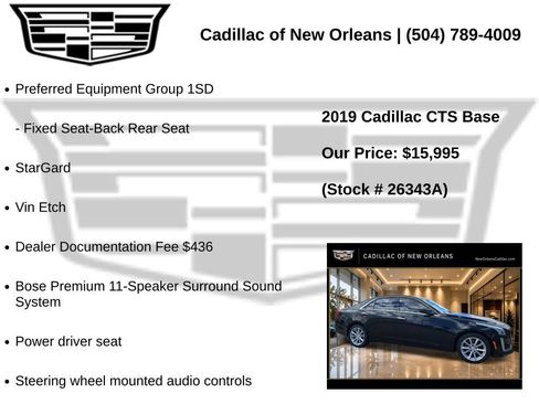 Used 2019 Cadillac CTS AWD Sedan image 7