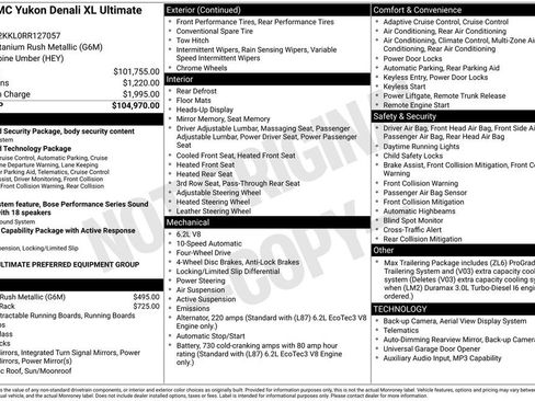 Used 2024 GMC Yukon XL Denali Ultimate AWD/4WD image 64