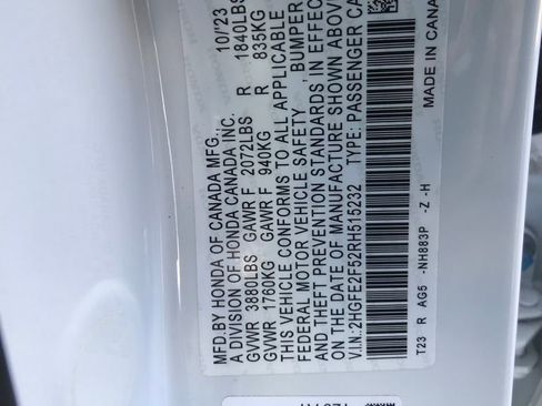 Certified 2024 Honda Civic Sport image 16