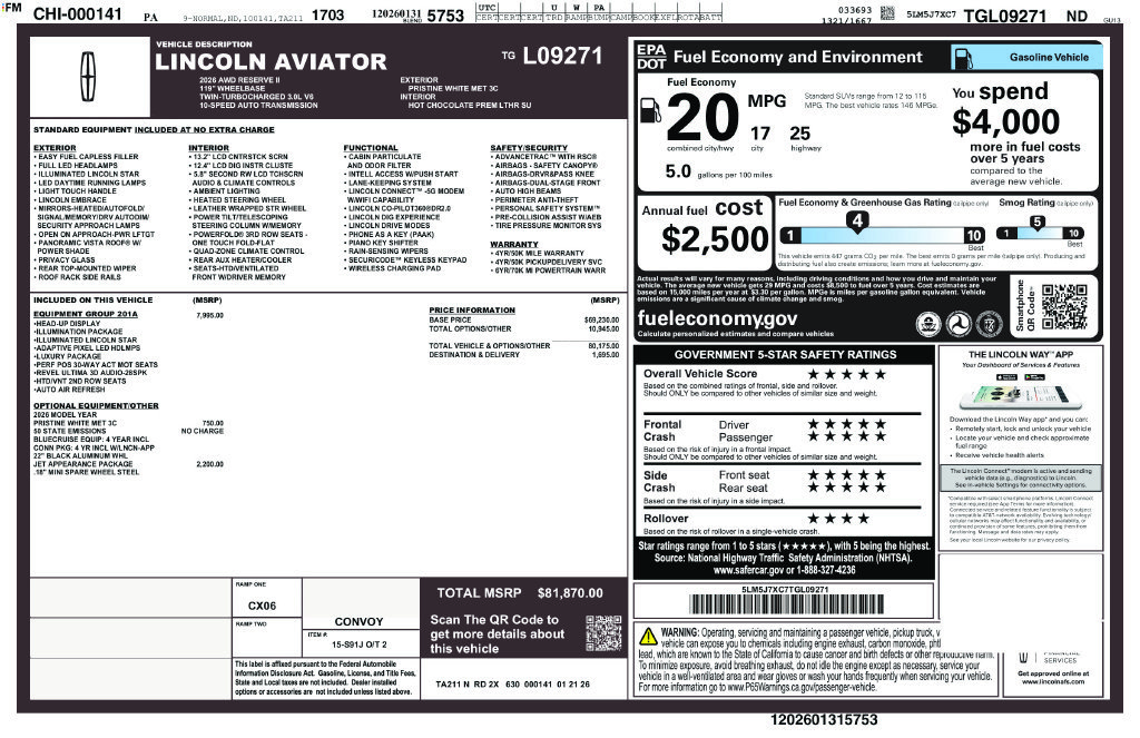 Used 2026 Lincoln Aviator Reserve AWD/4WD image 4