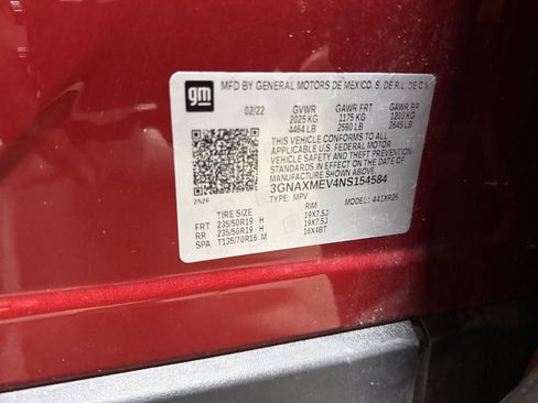 Used 2022 Chevrolet Equinox RS w/ RS Leather Package image 29