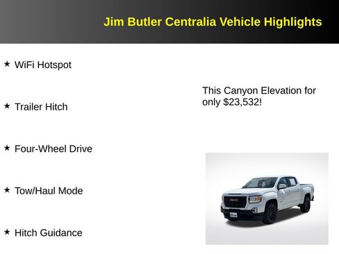 Used 2022 GMC Canyon Elevation w/ Trailering Package AWD/4WD image 12