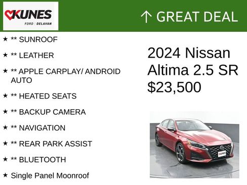 Used 2024 Nissan Altima 2.5 SR w/ SR Premium Package image 2