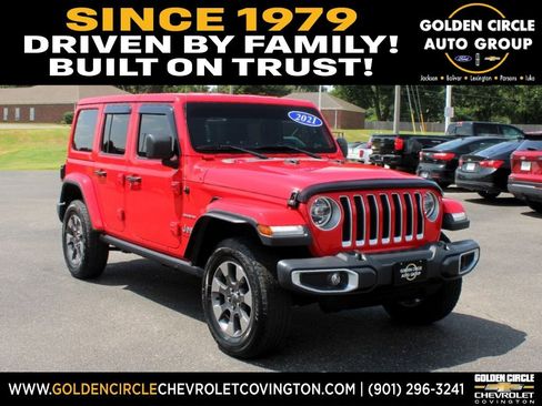 Used 2021 Jeep Wrangler Unlimited Sahara w/ LED Lighting Group AWD/4WD image 1