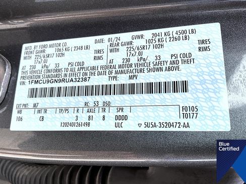 Certified 2024 Ford Escape Active AWD/4WD image 27