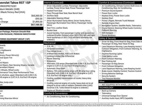 Certified 2023 Chevrolet Tahoe RST AWD/4WD image 40