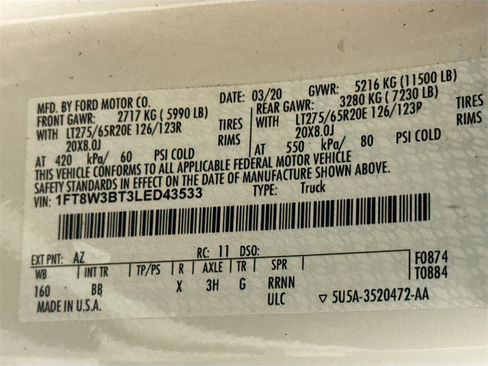 Used 2020 Ford F350 Platinum w/ FX4 Off-Road Package image 40